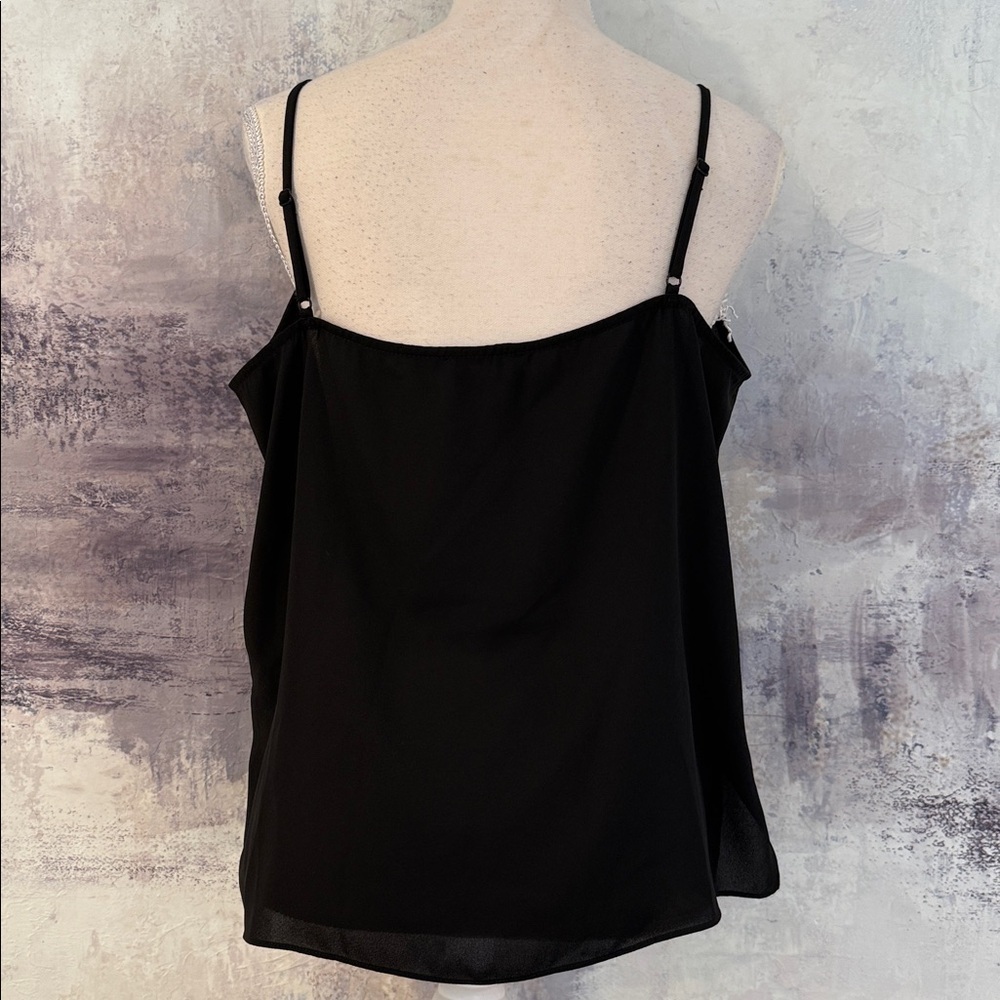 Veronica M. Elegant Black Women's Adjustable Tank Top Size Large - Picture 3 of 6